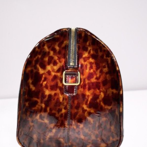 SAINT LAURENT DUFFLE BAG Patent Leather Tortoise Shell - Picture 3 of 10